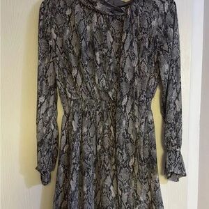 Elegant Snake Print Dress